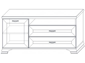 Тумба под ТВ 2 Сиена (Бодега Белый)