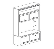 Стенка в гостиную Лючия 188 темная