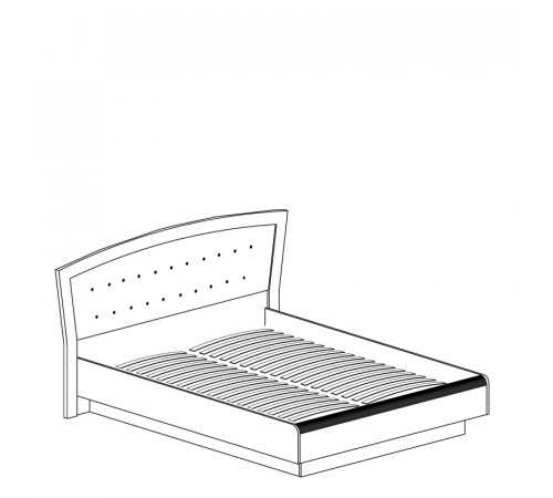 Двуспальная кровать 160х200 с подъемным механизмом Афины 368 кремовый белый